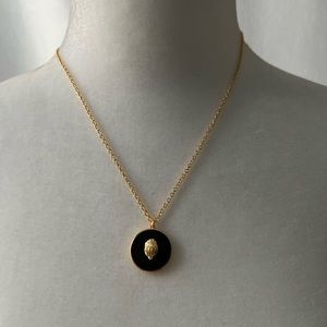 Kurt Geiger Eagle Head Round Pendant Necklace